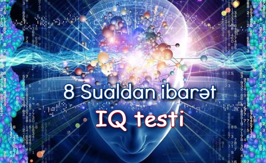 Bu 8 Sualdan ibarət IQ testi zəka tipini 100% aşkar edəcək